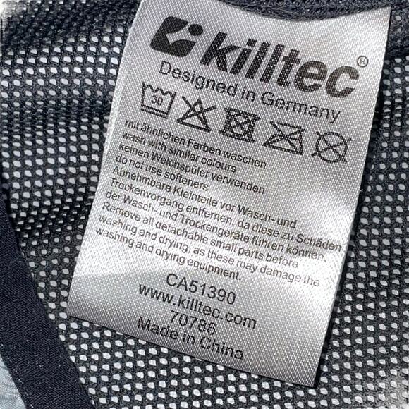 Killtec Boys Sz 8 Windbreaker Jacket Hooded Full Zip Pockets Orange Silver Coat - Picture 8 of 10